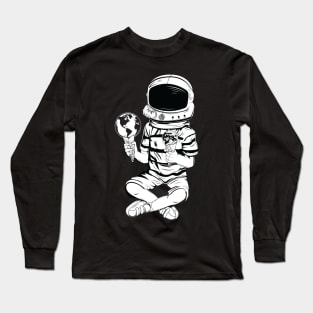 Astronaut With Two Ice Creams Long Sleeve T-Shirt